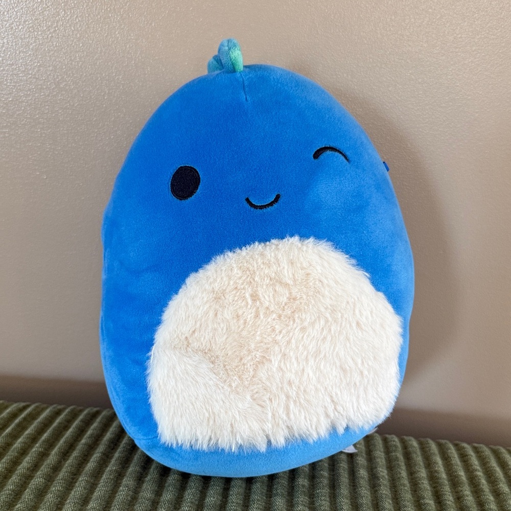Squishmallows Blue and White Plush Brody the Dino